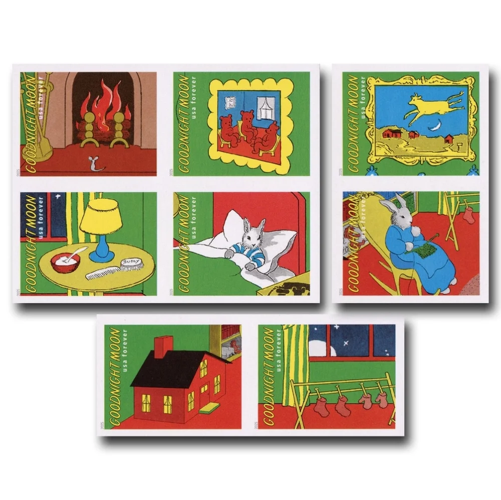 80 Goodnight Moon USPS Children's Book Margaret Wise Brown Rabbit Forever Stamps